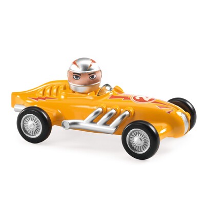 Buy Djeco Yellow Super Speed Crazy Motors Metal Toy Car wholesale at Kaleidoscope Australasia Pty Ltd