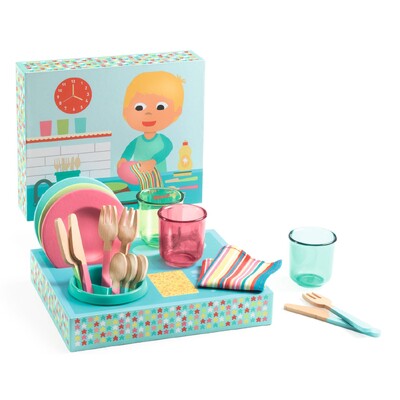 Buy Djeco Dishware Kit Pretend Play Set wholesale at Kaleidoscope Australasia Pty Ltd