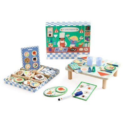 Buy Djeco Au Petit Augustin Restaurant Pretend Play Set wholesale at Kaleidoscope Australasia Pty Ltd