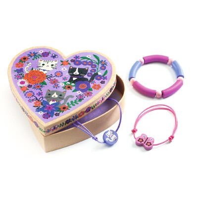 Buy Djeco Tara's 3 Bracelets in Heart Shaped Box wholesale at Kaleidoscope Australasia Pty Ltd