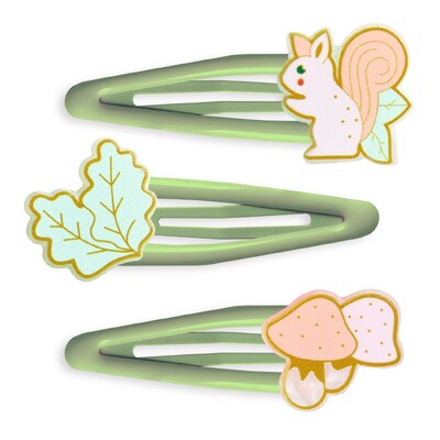 Buy Djeco Hyacinthe Forest 3 hair clips with acrylic rabbit wholesale at Kaleidoscope Australasia Pty Ltd