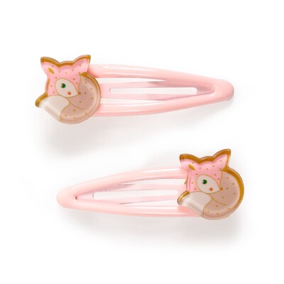 Buy Djeco Esmee  Forest 2 hair clips with acrylic foxes wholesale at Kaleidoscope Australasia Pty Ltd
