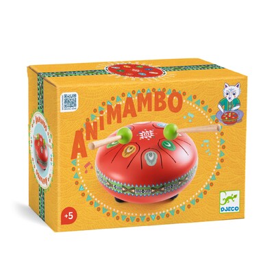 Buy Djeco Red Metal Tongue Drum with 8 Notes wholesale at Kaleidoscope Australasia Pty Ltd