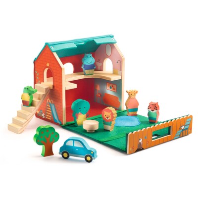 Buy Djeco Softi House Portable Felt & Wood Play Set wholesale at Kaleidoscope Australasia Pty Ltd