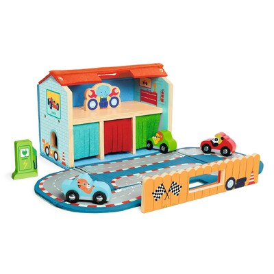 Buy Djeco Softi Vroom Portable Garage and Track Play Set wholesale at Kaleidoscope Australasia Pty Ltd