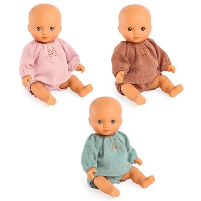 Buy Djeco Mini Lola, Ola, Dina Mini Pomea Dolls CDU of 9 wholesale at Kaleidoscope Australasia Pty Ltd
