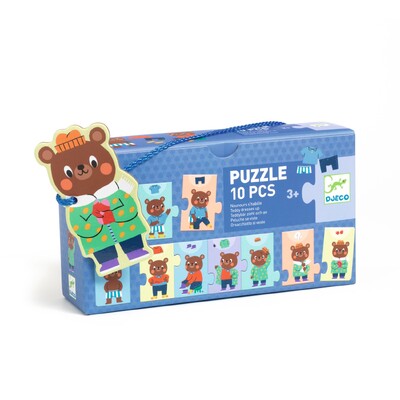 Buy Djeco Teddy Dresses Up Sequencing Puzzle wholesale at Kaleidoscope Australasia Pty Ltd