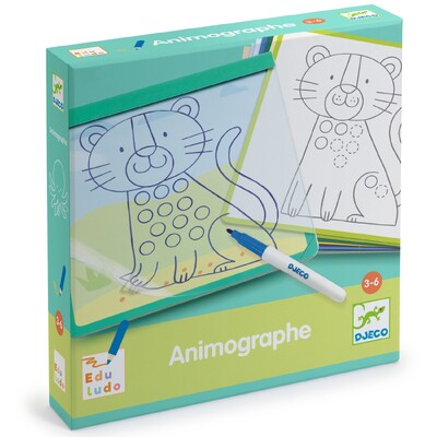 Buy Djeco Animographe Animal Tracing & Drawing Eduludo Game wholesale at Kaleidoscope Australasia Pty Ltd