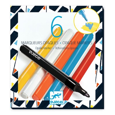 Buy Djeco 6 Opaque Street Colour Felt Markers wholesale at Kaleidoscope Australasia Pty Ltd