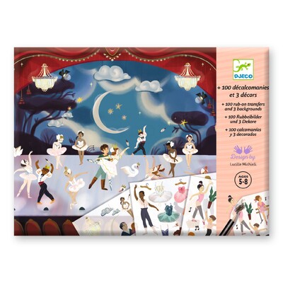 Buy Djeco Little Ballet Dancers Rub-On Transfer Activity Set wholesale at Kaleidoscope Australasia Pty Ltd