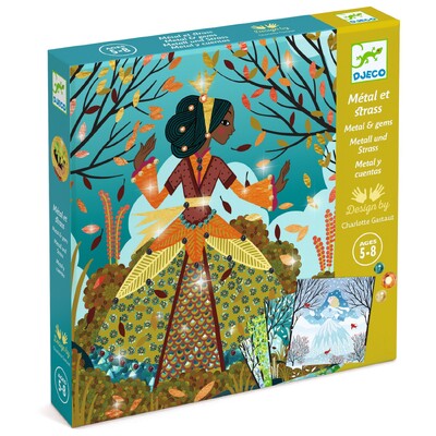 Buy Djeco Dresses in Seasonal Colours Foil Art Craft Kit wholesale at Kaleidoscope Australasia Pty Ltd