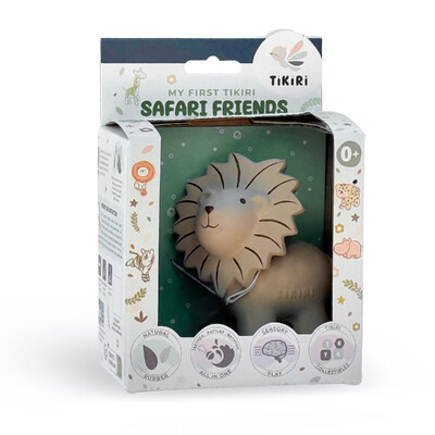 Buy Tikiri Lion Rubber Teether Rattle & Bath Toy in Retail Box wholesale at Kaleidoscope Australasia Pty Ltd