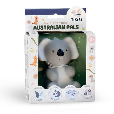 Buy Tikiri Koala Rubber Teether Rattle & Bath Toy in Retail Box wholesale at Kaleidoscope Australasia Pty Ltd