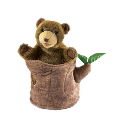 Bear In Tree Stump Puppet