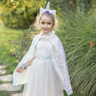 Buy Great Pretenders Unicorn Sparkle Cape & Headband – Size 4–6 wholesale at Kaleidoscope Australasia Pty Ltd
