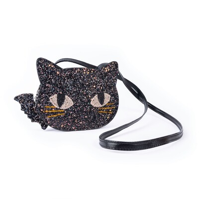 Buy Great Pretenders Cat's Meow Chunky Glitter Purse – Black wholesale at Kaleidoscope Australasia Pty Ltd