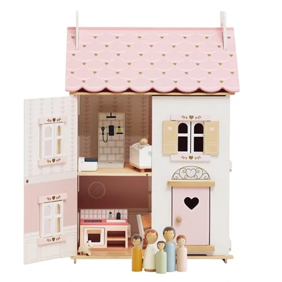 Buy Le Toy Van OCT26 REVAMP - Roseheart Wooden Doll House (with furniture) wholesale at Kaleidoscope Australasia Pty Ltd