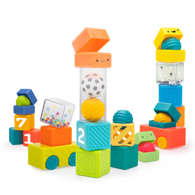 Buy Sassy Baby Busy Builder Activity Blocks wholesale at Kaleidoscope Australasia Pty Ltd