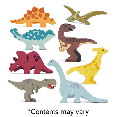 Selection dino wooden animals