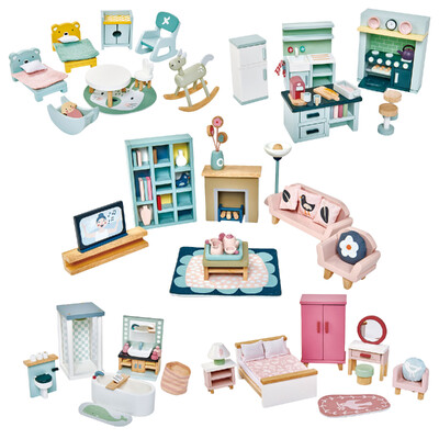 Buy Tender Leaf Toys Complete Dolls House Room Furniture Set wholesale at Kaleidoscope Australasia Pty Ltd